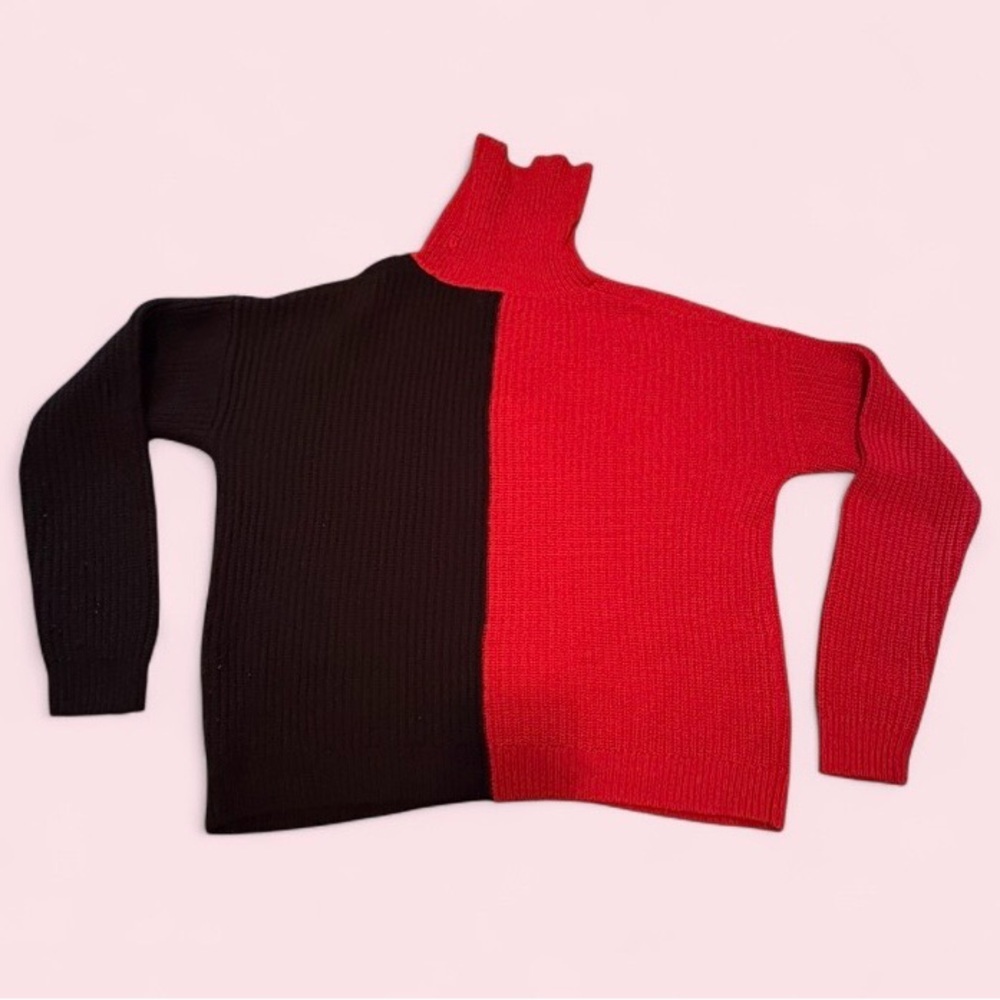 89th + Madison Colorblock Turtleneck Sweater | Women’s Large - Picture 3 of 6